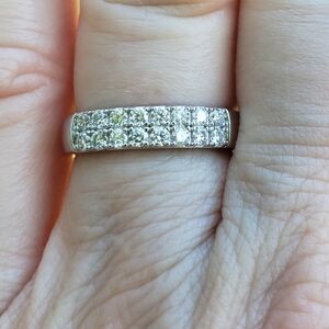 Moissanite Fire Band Ring